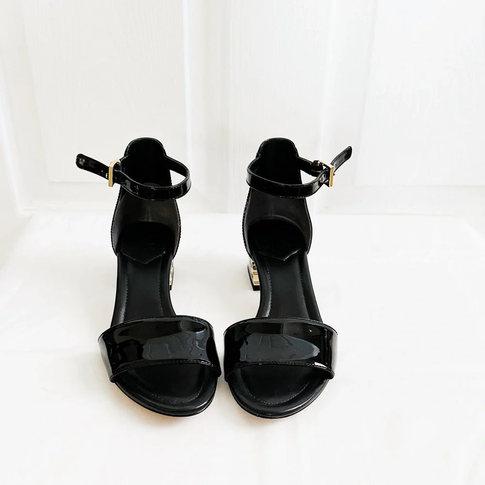 Tory Burch Finley black Patent Leather sandals - Picture 3 of 11
